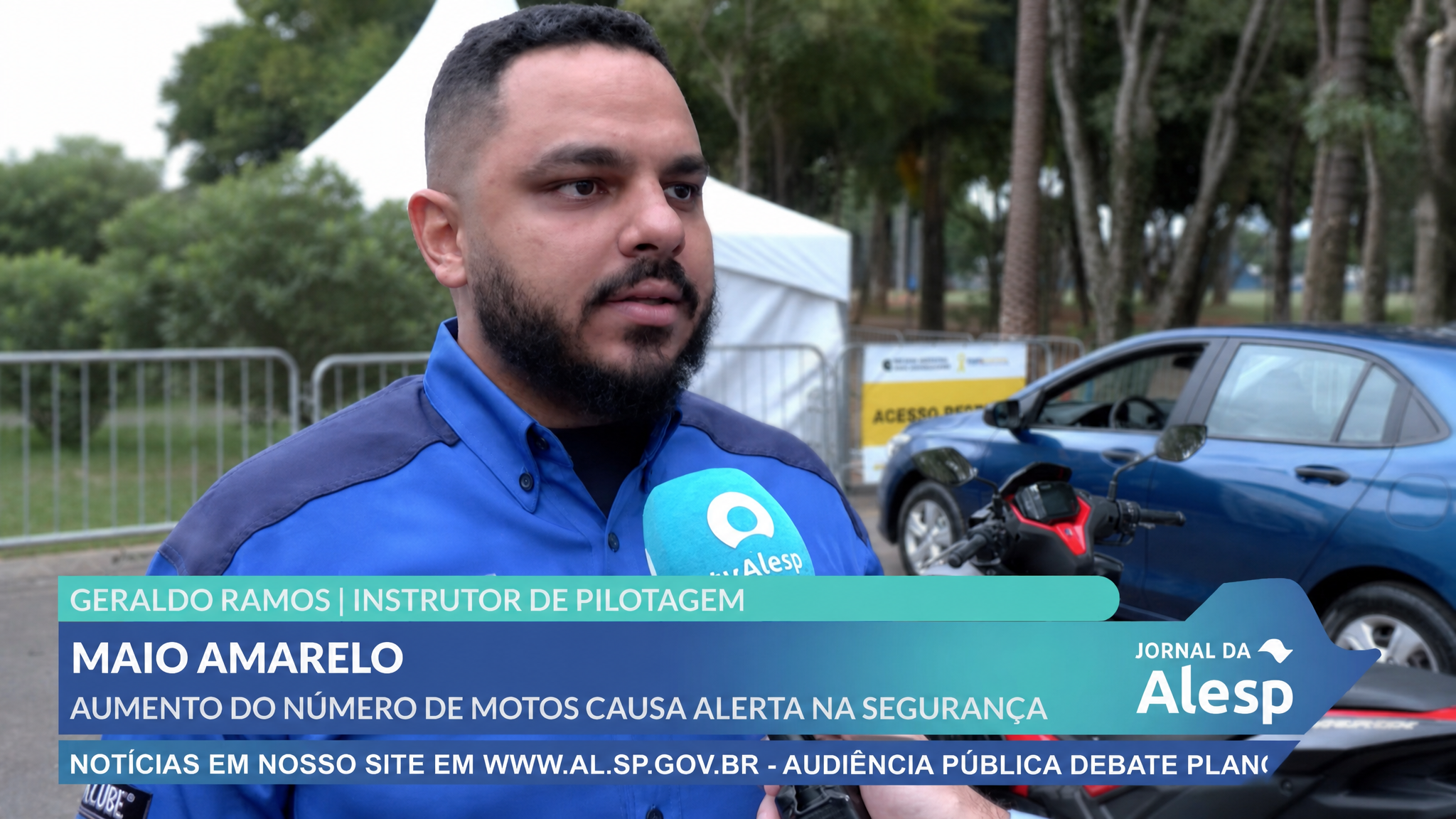 Geraldo Ramos em entrevista sobre segurança no trânsito e pilotagem de moto